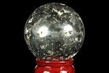 Polished Pyrite Sphere - Peru #97997-1